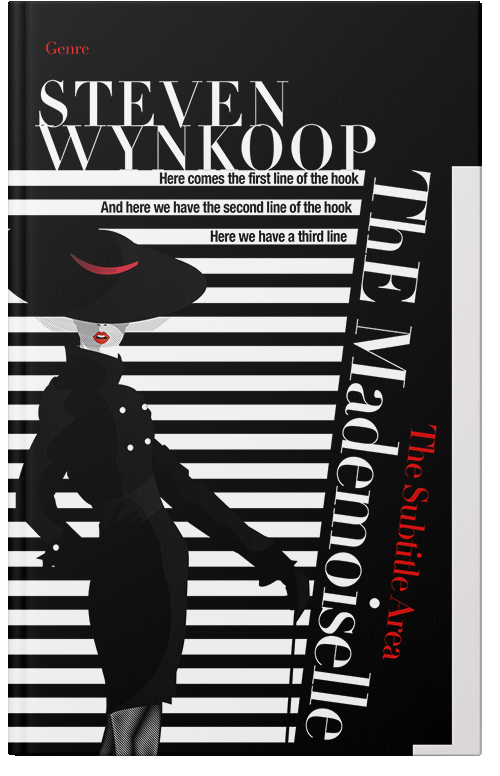 Front view of Premade Chick Lit Book Cover - Black