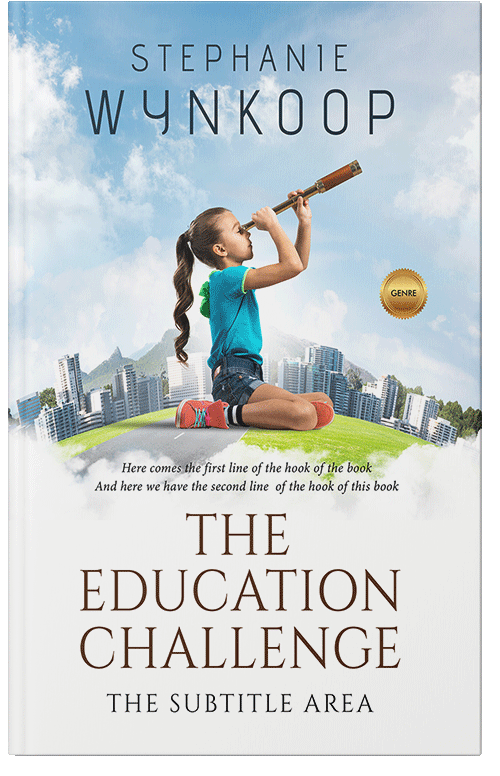 Front view of Premade Education Book Cover - Geyser