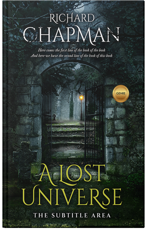 Front view of Premade Fantasy Book Cover - Racing Green