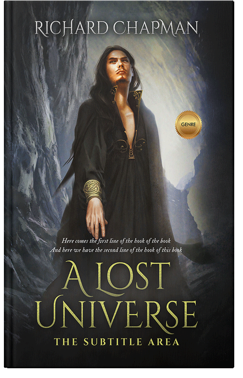 Front view of Premade Fantasy Book Cover - Shark