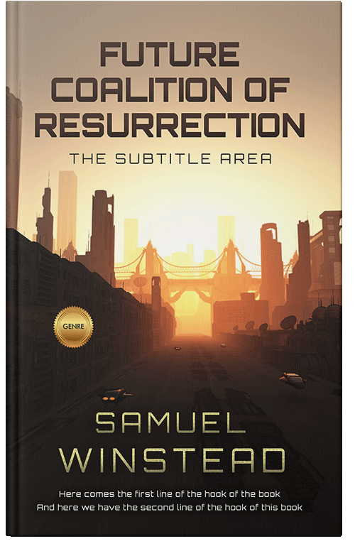 Front view of Oil #2373 - Premade Science Fiction Book Cover