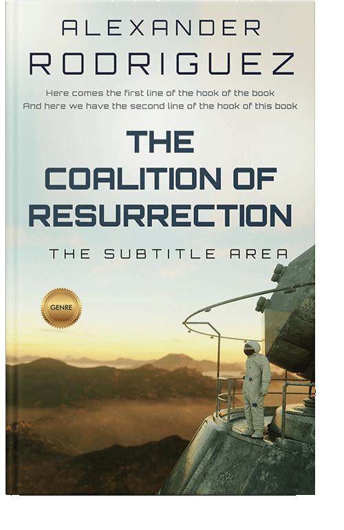 Front view of Periglacial Blue #2380 - Premade Science Fiction Book Cover