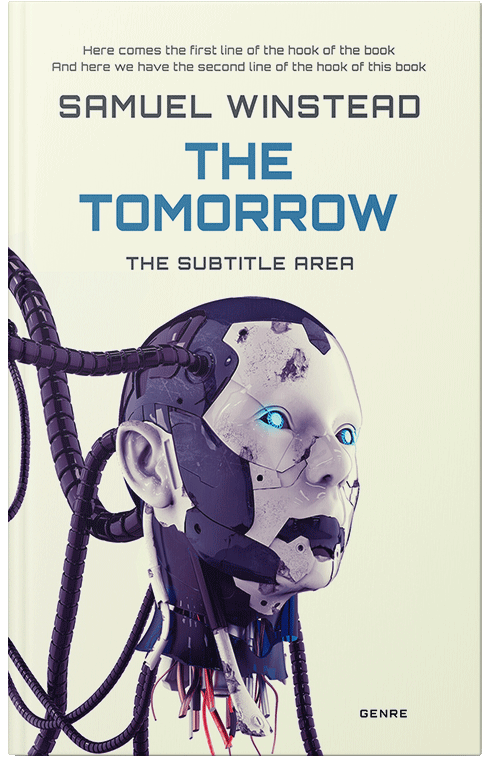 Front view of Premade Science Fiction Book Cover - Ecru White