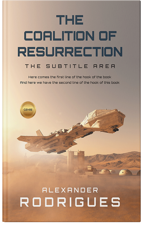 Front view of Premade Science Fiction Book Cover - Indian Khaki