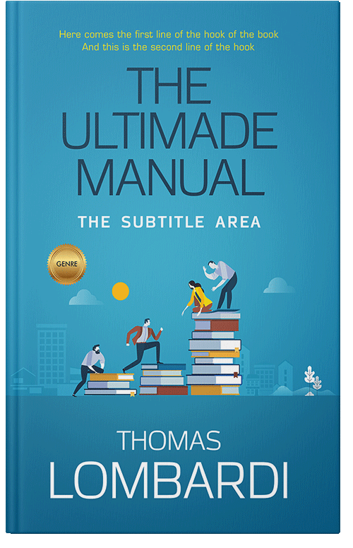 Front view of Eastern Blue #2437 - Premade Business Book Cover