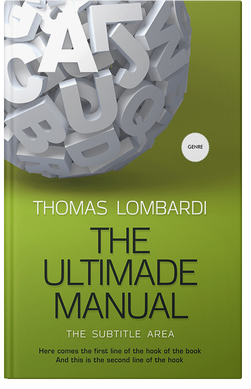 Front view of Premade Abstract Book Cover - Sycamore