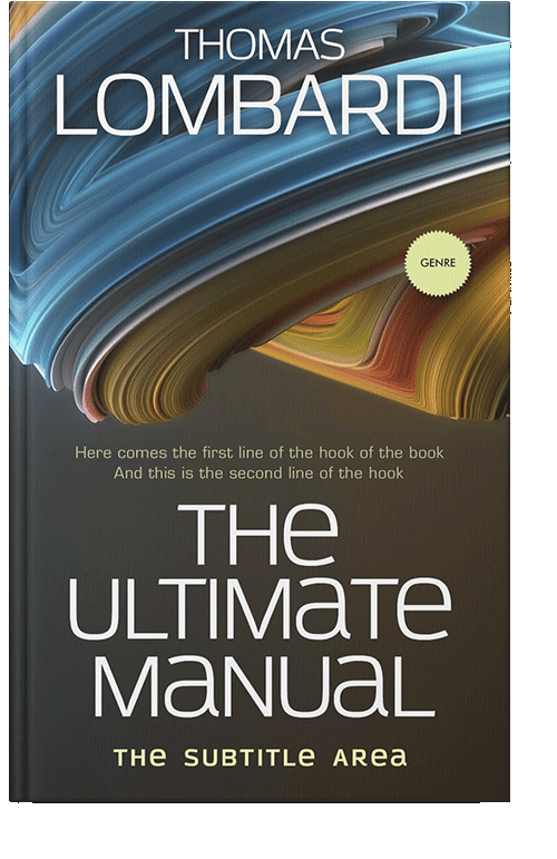 Front view of Lunar Green #2442 - Premade Abstract Book Cover