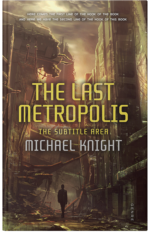 Front view of Premade Apocalyptica Book Cover - Saddle