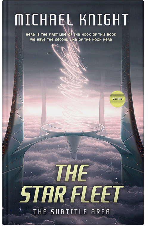 Front view of Premade Science Fiction Book Cover - Bright Gray