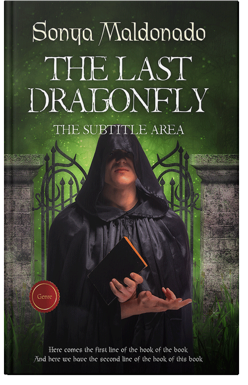 Front view of Premade Fantasy Book Cover - Hunter Green