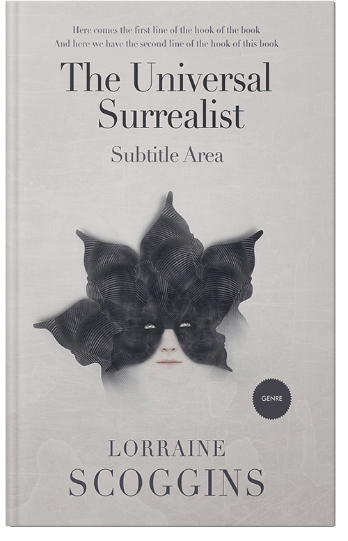 Front view of Premade Abstract Book Cover - Swiss Coffee