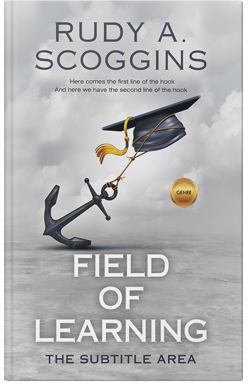 Front view of Premade Surreal Book Cover - French Gray
