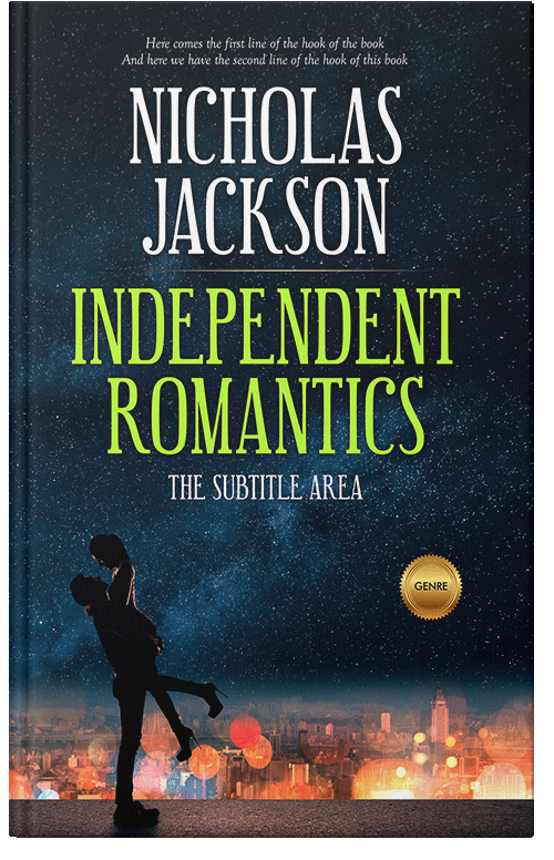 Front view of Premade Romance Book Cover - Laser