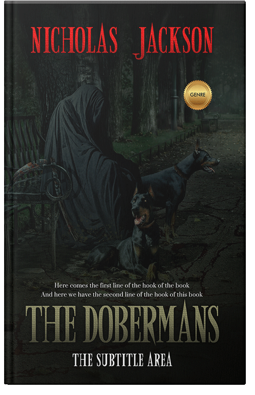 Front view of Premade Horror Book Cover - Log Cabin