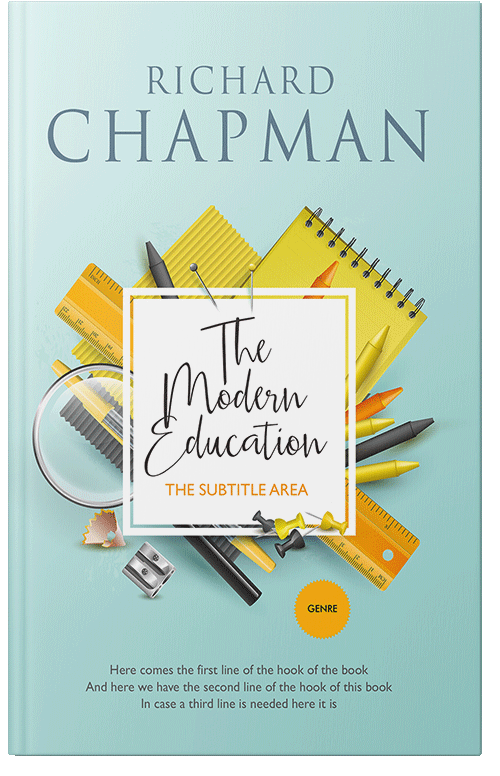 Front view of Premade Education Book Cover - Ziggurat