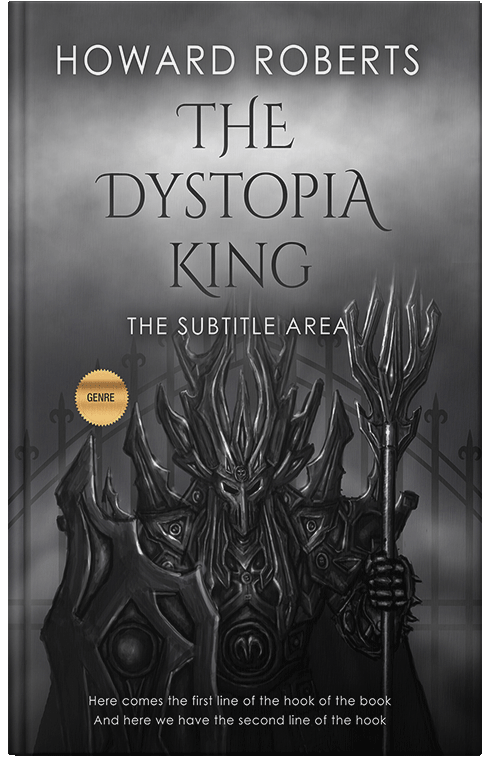 Front view of Premade Fantasy Book Cover - Shark