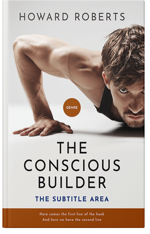 Front view of Premade Health & Dieting & Fitness Book Cover - Cocoa Brown