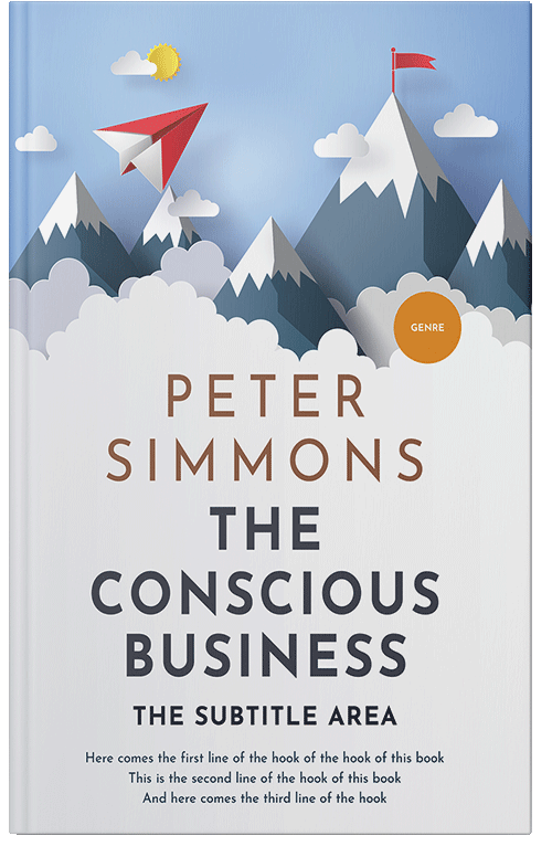 Front view of Premade Business Book Cover - Athens Gray