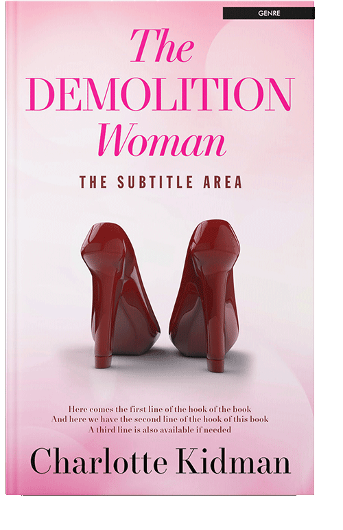 Front view of Carousel Pink #2805 - Premade Abstract Book Cover