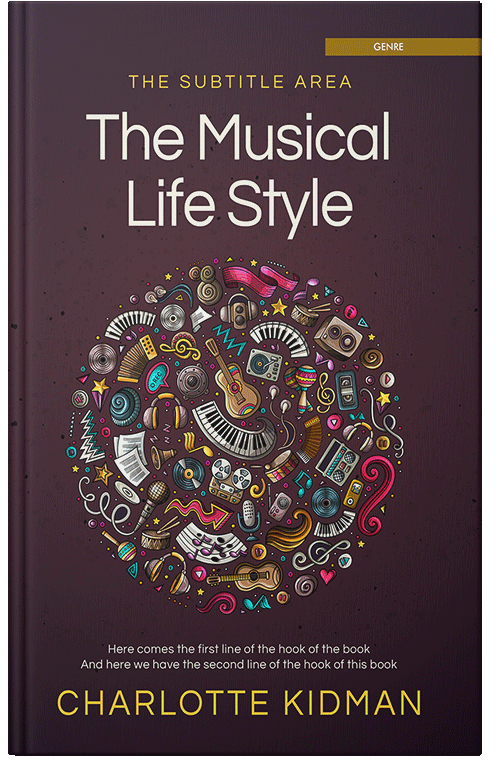 Front view of Premade Abstract Book Cover - Jon