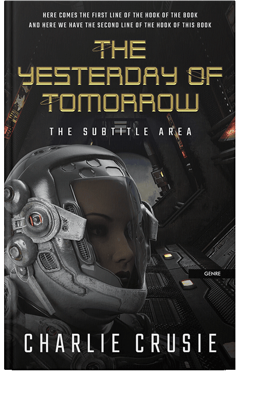 Front view of Cod Gray #2828 - Premade Science Fiction Book Cover