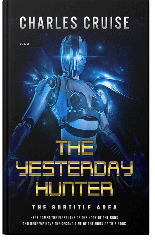 Front view of Ebony #2833 - Premade Science Fiction Book Cover