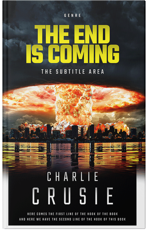 Front view of Premade Apocalyptica Book Cover - Cod Gray