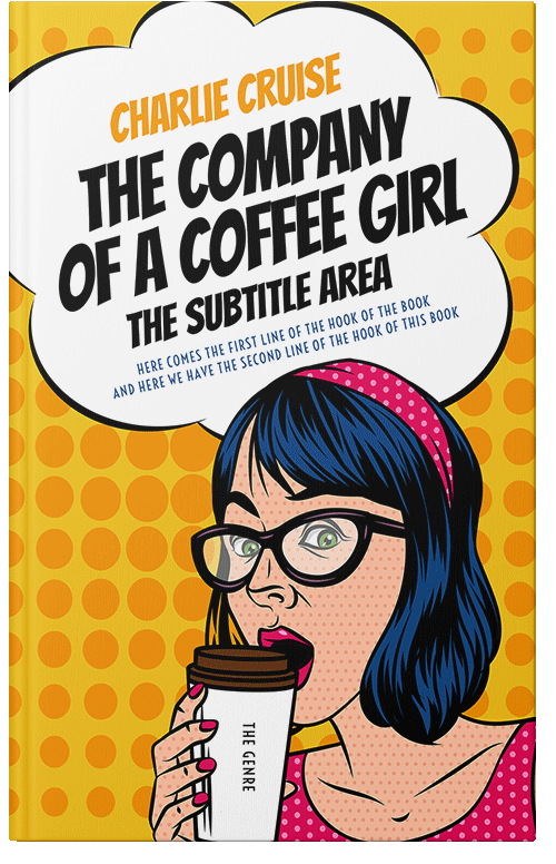 Front view of Premade Abstract Book Cover - Ebony