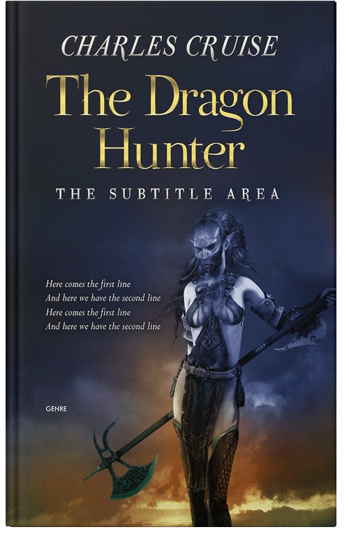 Front view of Steel Gray #2863 - Premade Fantasy Book Cover