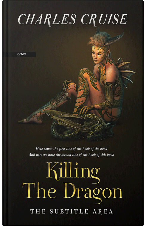 Front view of Crowshead #2871 - Premade Fantasy Book Cover