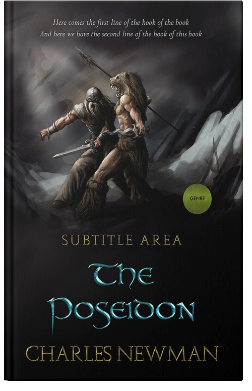 Front view of Cod Gray #2875 - Premade Fantasy Book Cover