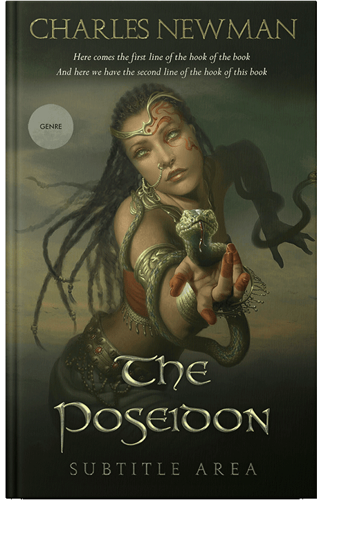 Front view of Black Olive #2880 - Premade Fantasy Book Cover