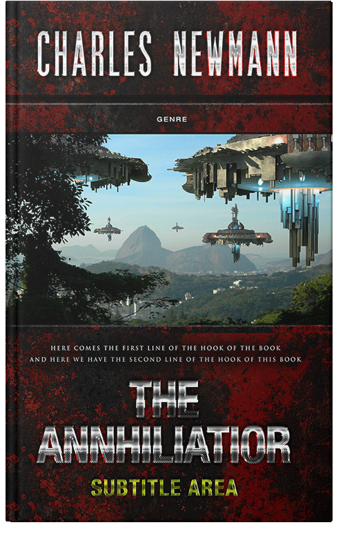 Front view of Gondola #2896 - Premade Science Fiction Book Cover