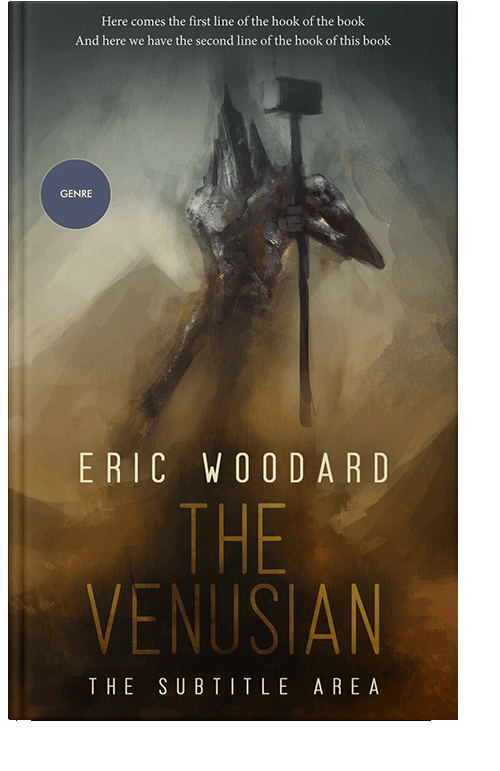 Front view of Lisbon Brown #2901 - Premade Fantasy Book Cover