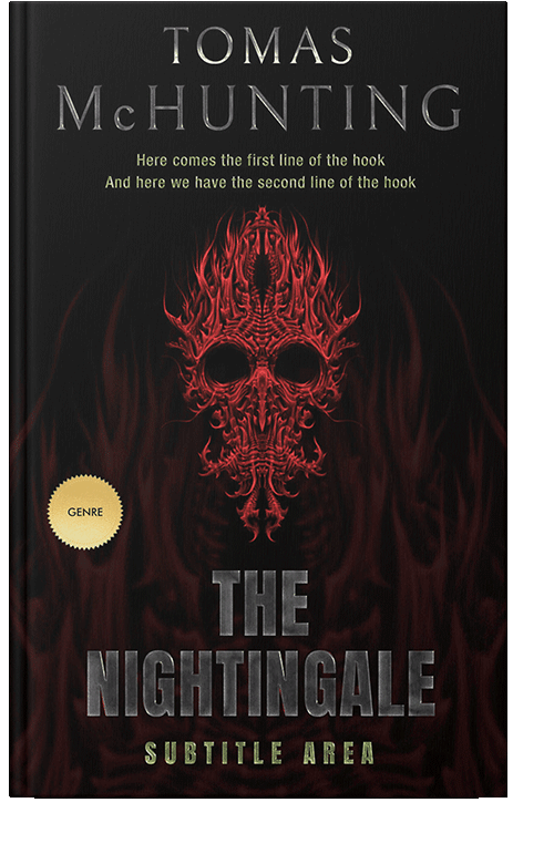 Front view of Black #2950 - Premade Horror Book Cover