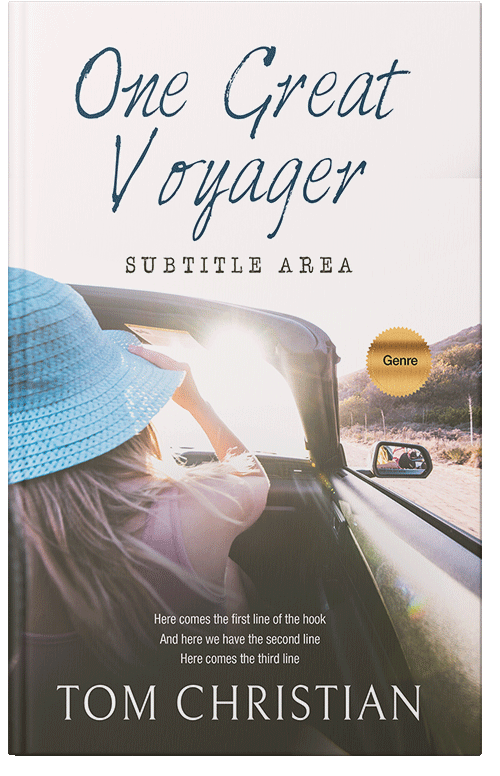 Front view of Premade Travel Book Cover - Bon Jour