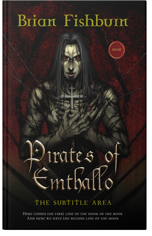 Front view of Night Rider #3034 - Premade Fantasy Book Cover