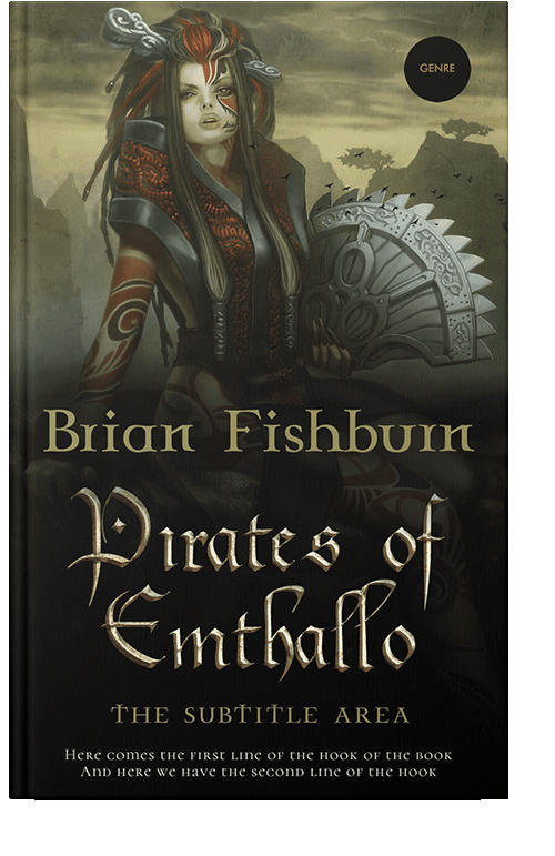 Front view of Rangoon Green #3035 - Premade Fantasy Book Cover