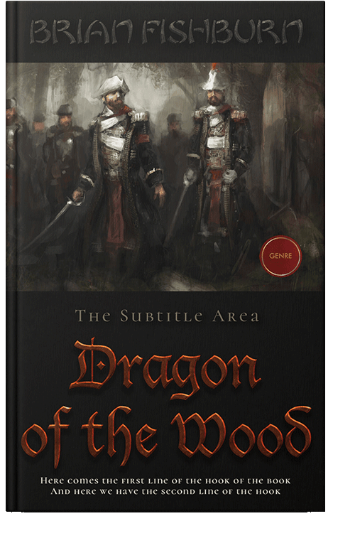 Front view of Cod Gray #3038 - Premade Fantasy Book Cover