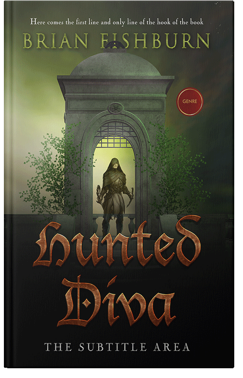 Front view of Premade Fantasy Book Cover - Rangoon Green