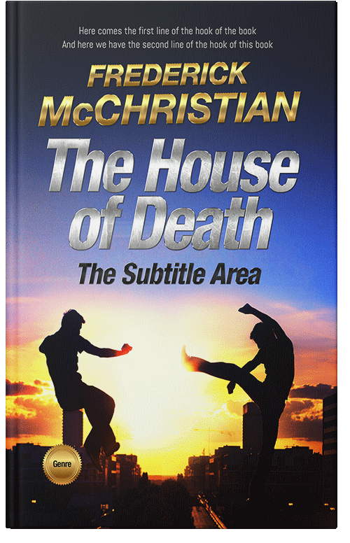 Front view of Premade Action & Adventure Book Cover - Steel Gray