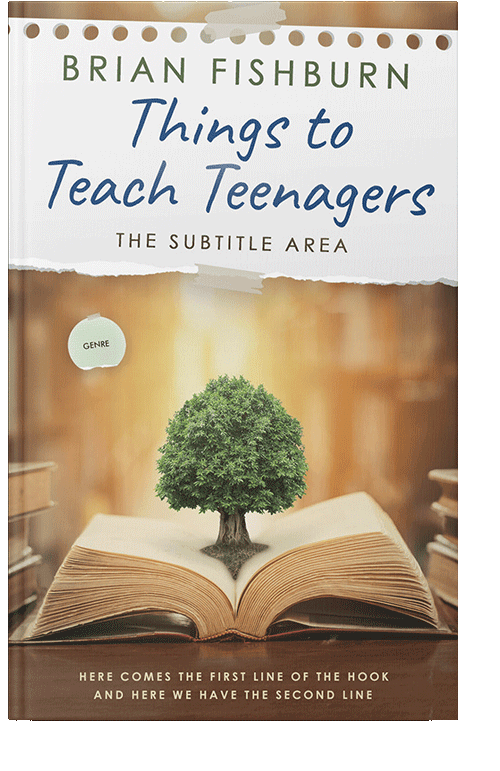 Front view of Spring Wood #3079 - Premade Education Book Cover