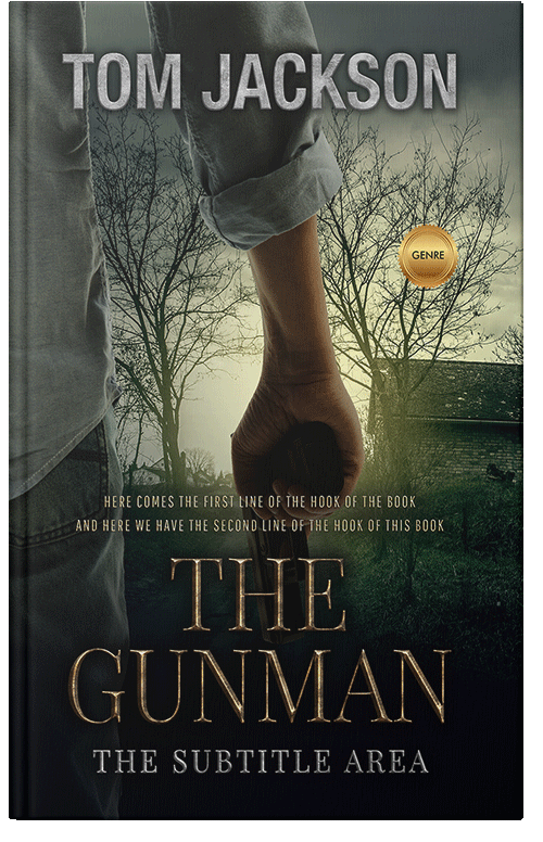 Front view of Premade Mystery & Thriller & Suspense Book Cover - Log Cabin