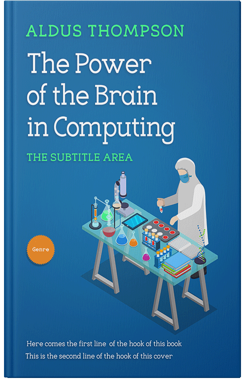 Front view of Premade Science & Nature Book Cover - Tory Blue