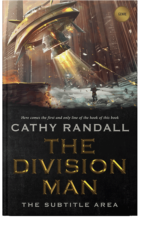 Front view of Gondola #3166 - Premade Science Fiction Book Cover