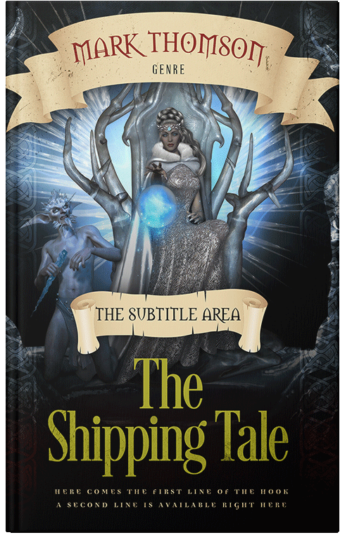 Front view of Akaroa #3188 - Premade Fantasy Book Cover