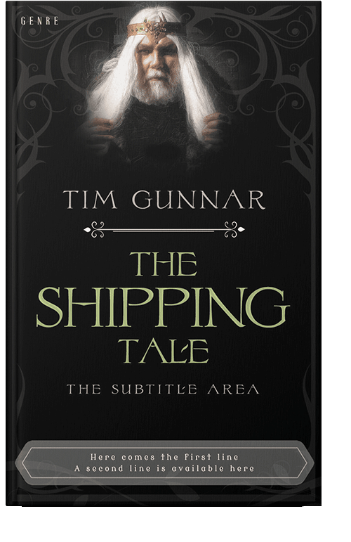 Front view of Cod Gray #3193 - Premade Fantasy Book Cover