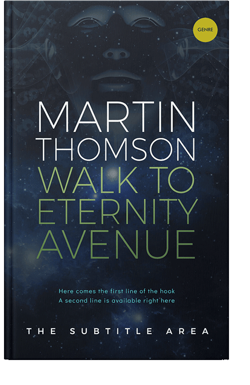 Front view of Ebony #3206 - Premade Science Fiction Book Cover