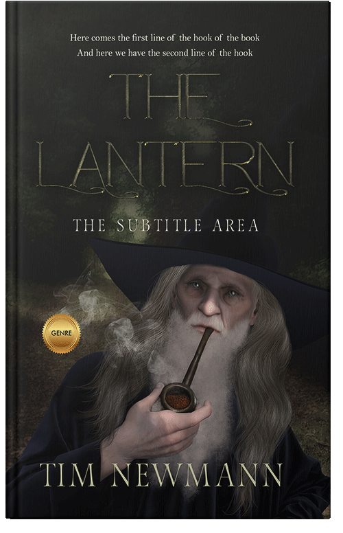 Front view of Rangoon Green #3230 - Premade Fantasy Book Cover