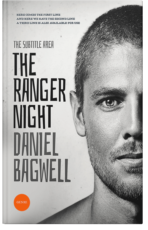 Front view of Premade Action & Adventure Book Cover - Quill Gray